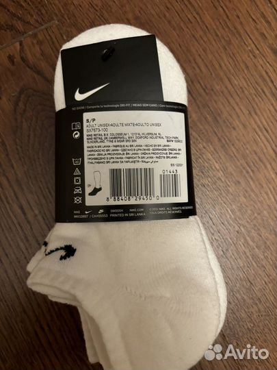 Носки nike короткие