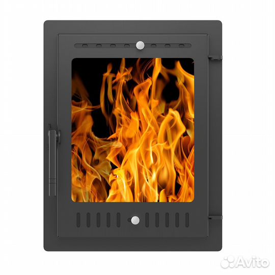 Дверка эверест каминная 320 (М) Антрацит