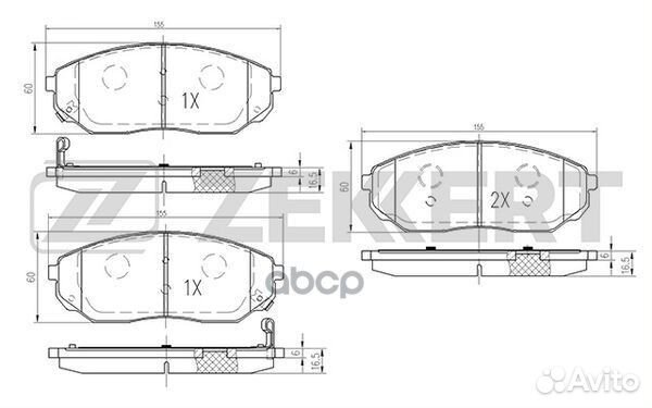 Колодки торм. диск. передн. Kia Sorento 02- bs