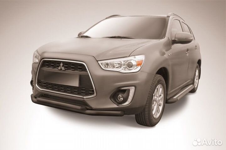 Защита бампера d76+d57 Mitsubishi ASX MAS14-002B