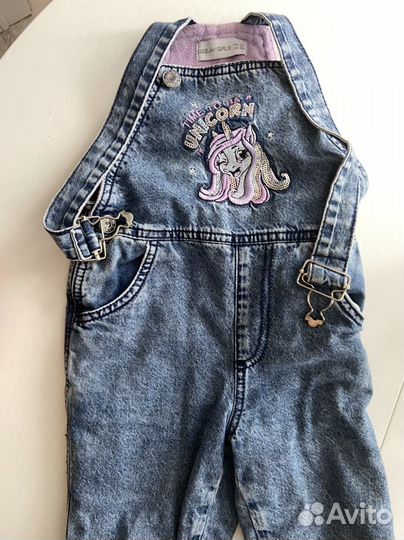 Джинсовый комбинезон для девочки 116
