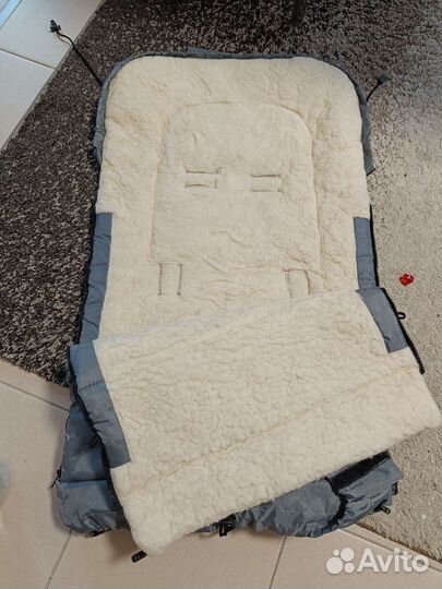 Меховой конверт в коляску овчина