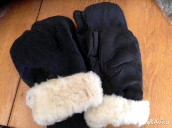 Рукавицы трехпалые меховые СССР