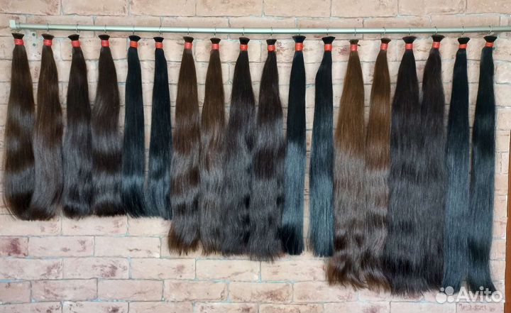 Волосы 50,60,70см. Каштановые и чёрный оттенки