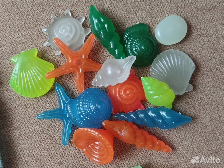 Декор, камни, ракушки, стеклян шарики, цена за все