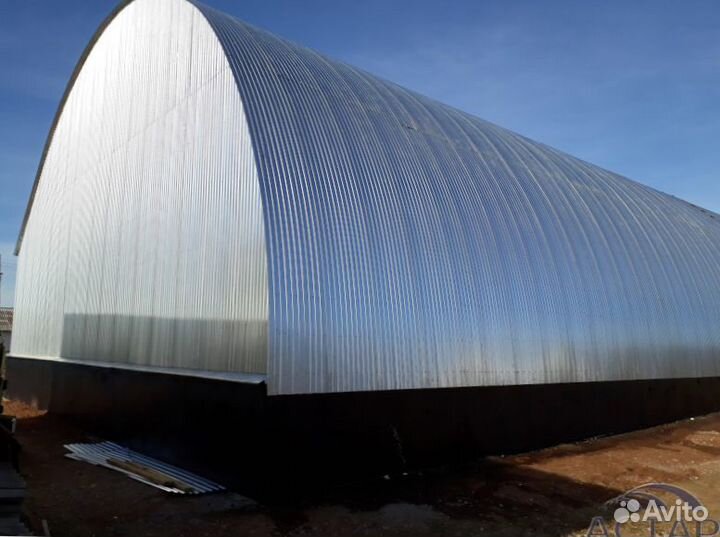 Разных размеров Арочный Ангар Для техники 20х9х60м