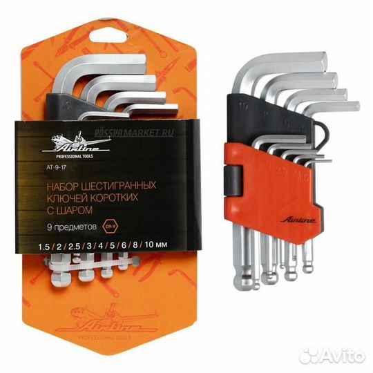 Airline AT-9-17 Набор шестигранных ключей коротких