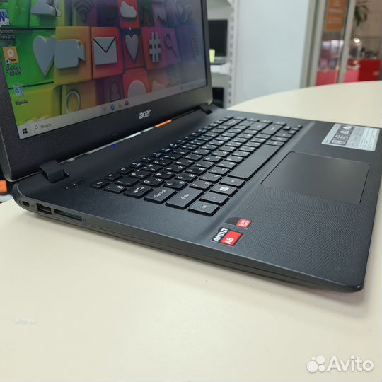 Ноутбук Acer 4 Ядра/A6-7310/4GB/SSD+500GB/R4