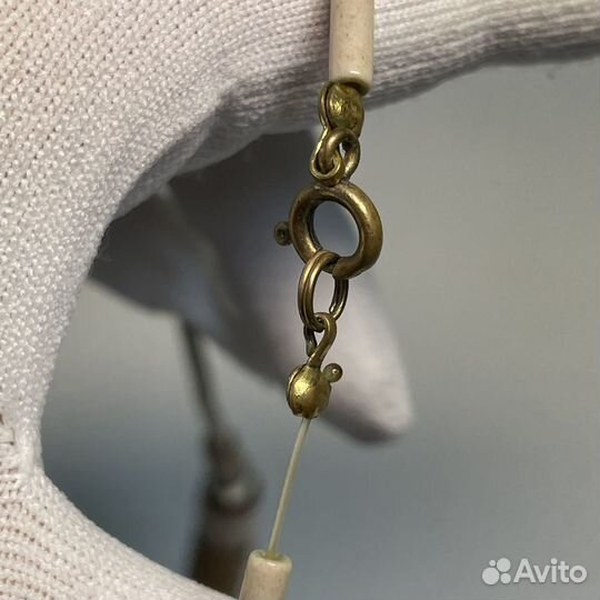 Чешские винтажные бусы колье, Геометрия