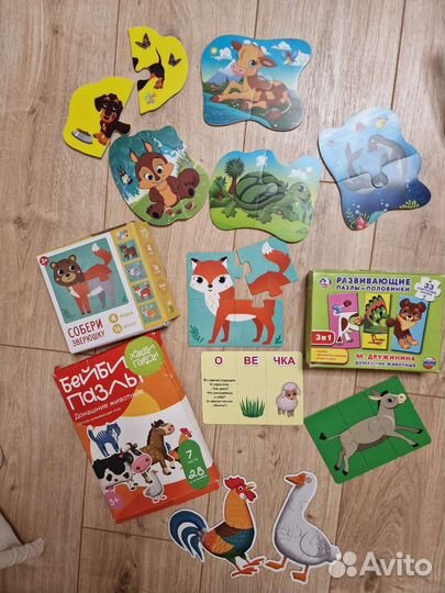 Развивающие пазлы для малышей от 1-3 лет
