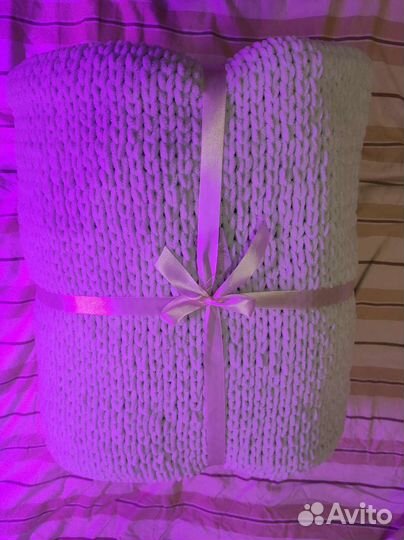 Плед 2*2 м ручной вязки