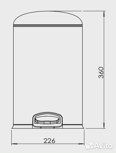 Ведро с микролифтом 8 л java (S-885-8Q)