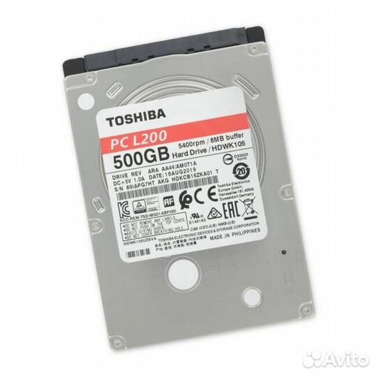 HDD 2.5” Toshiba 500Gb (Новый)