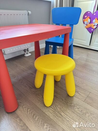 Детский столик и стульчики IKEA Мамут
