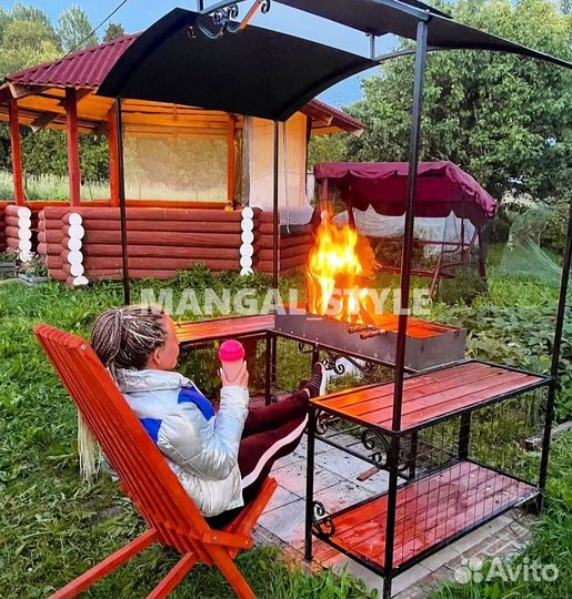 Мангал с крышей