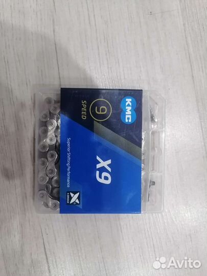 KMC X9 silver цепь для велосипеда 9 скоростей