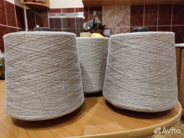 Натуральный лён в бобинах