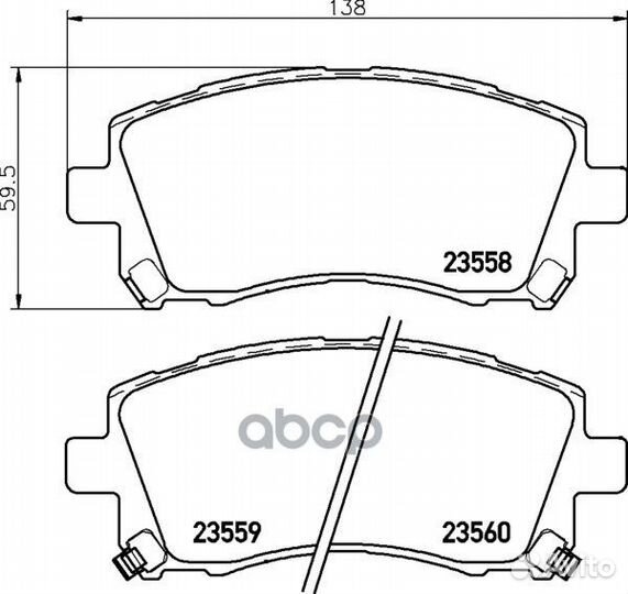 Колодки тормозные дисковые перед (PF-7390)