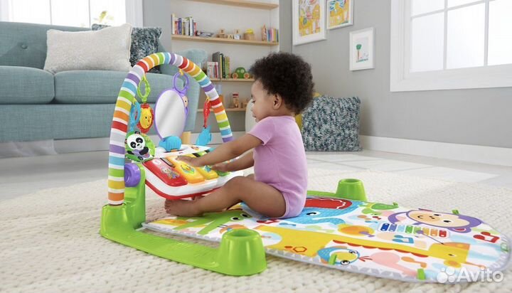 Развивающий коврик с пианино fisher price