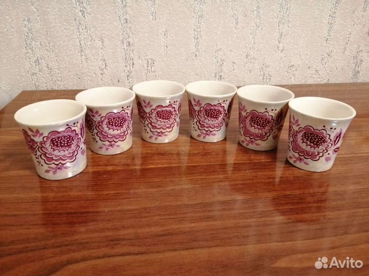 Стопки, рюмки, тарелка, ваза, кофейные чашки