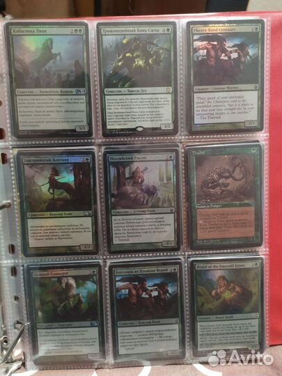 Зеленые карточки мтг #2 много фойлы