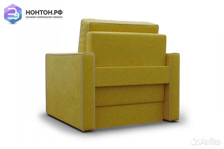Кресло еврокнижка Леон горчичное