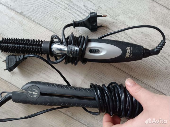 Утюжок для волос и щипцы для завивки