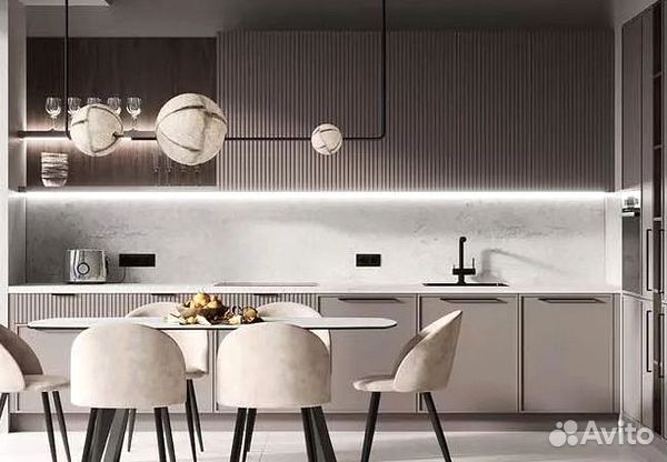 Кухня угловая с барной стойкой