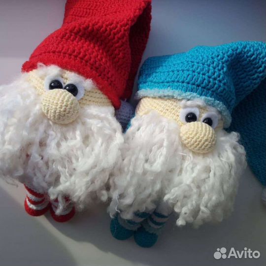 Игрушка Гномы новогодние амигуруми