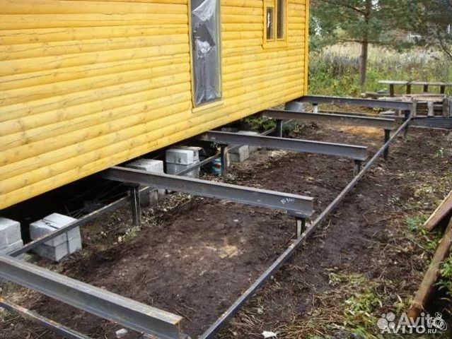 Ремонт фундамента и подъем дома заменов венцов