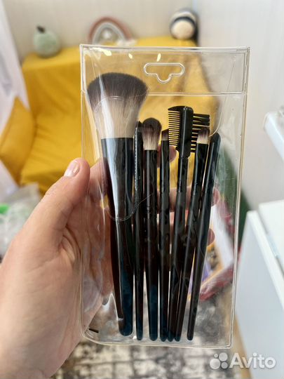 Набор кистей для макияжа, для бровей пудры и румян