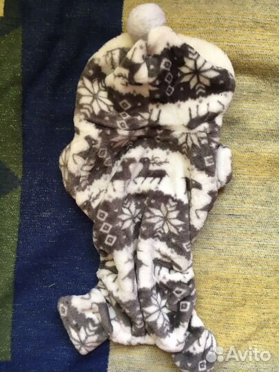 Комбез для маленьких собак плюшевый М