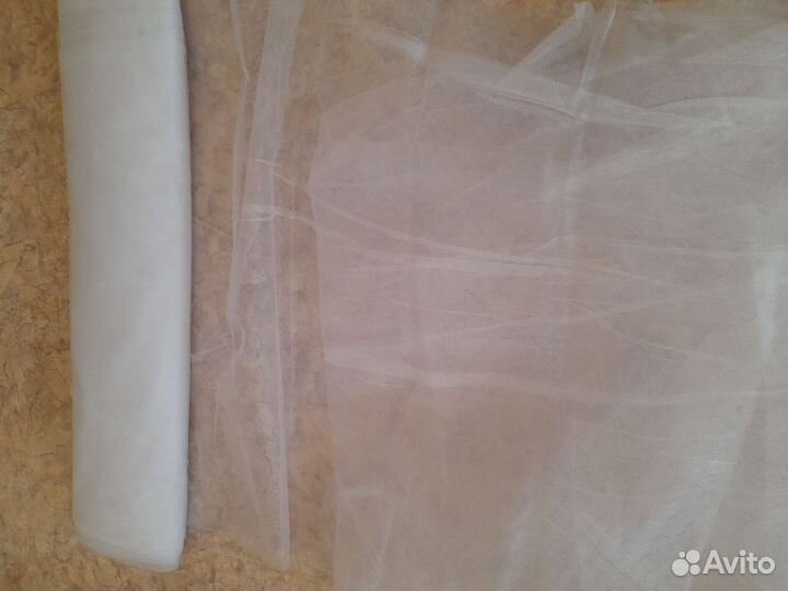 Фатин ткань, белый, 1.5м ширина