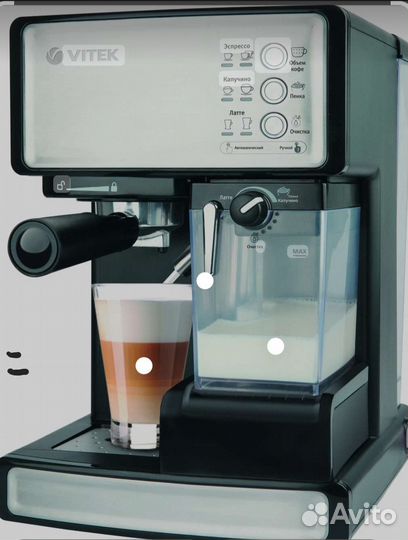 Кофеварка рожковая vitek vt-1514