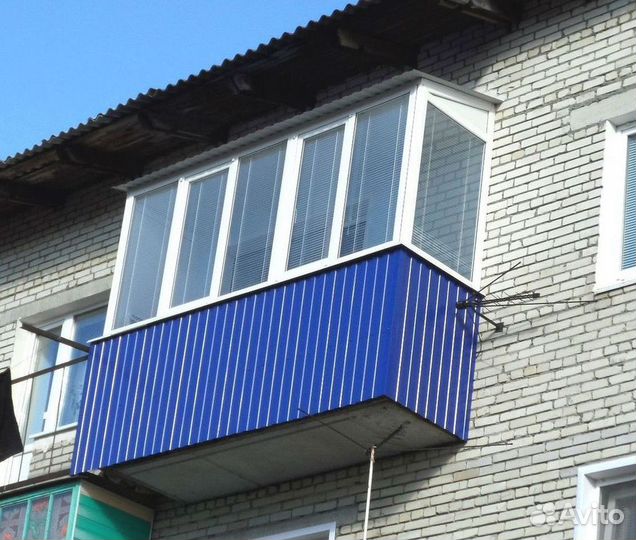 Крыша из профнастила для балконов