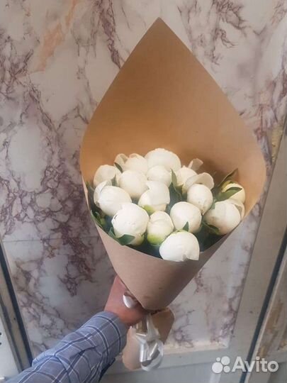 Пионы белые опт коробка доставка цветов