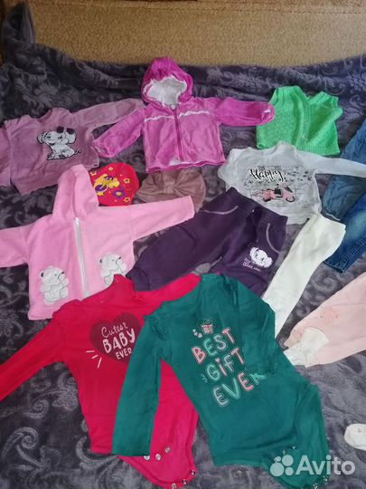 Вещи пакетом на девочку 80 86 осень