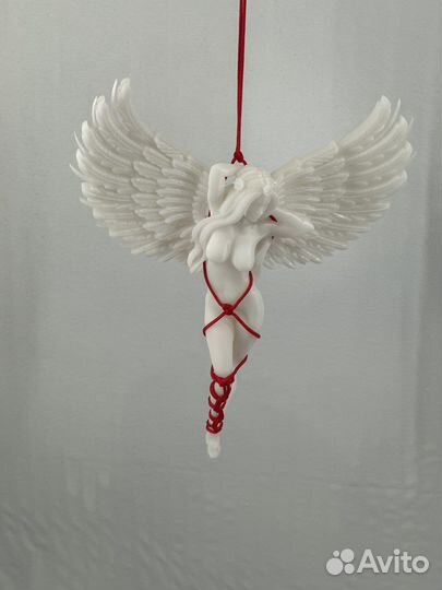 Фигурка белый ангел шибари подвеска в авто