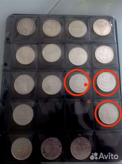 Серебряные монеты фрг