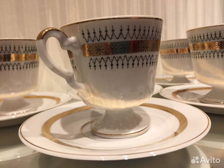 Кофейные чашки фарфор Япония. 5 пар. подарок