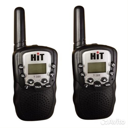 Детские рации с фонариком HIT T-388, 2шт черный