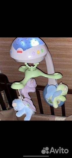 Коврик детский tiny love, мобиль fisher price