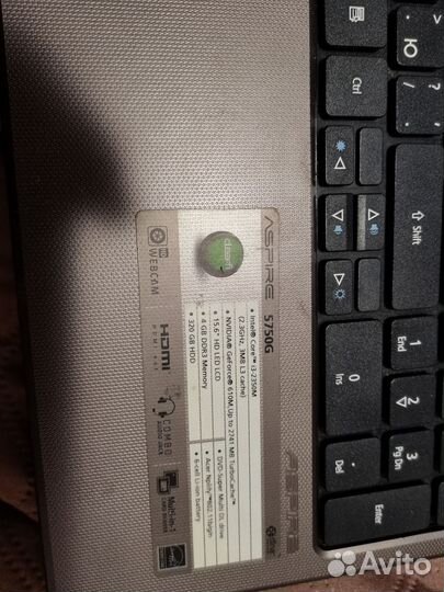 Ноутбук acer aspire 5750