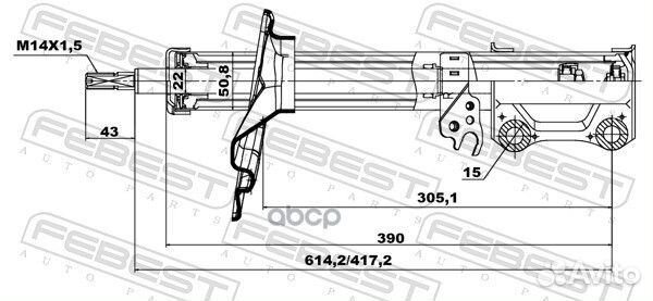 Амортизатор зад прав toyota camry ACV40,GSV40