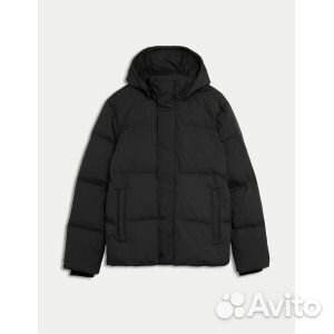 Пуховик с перьями и пухом Marks & Spencer, черный