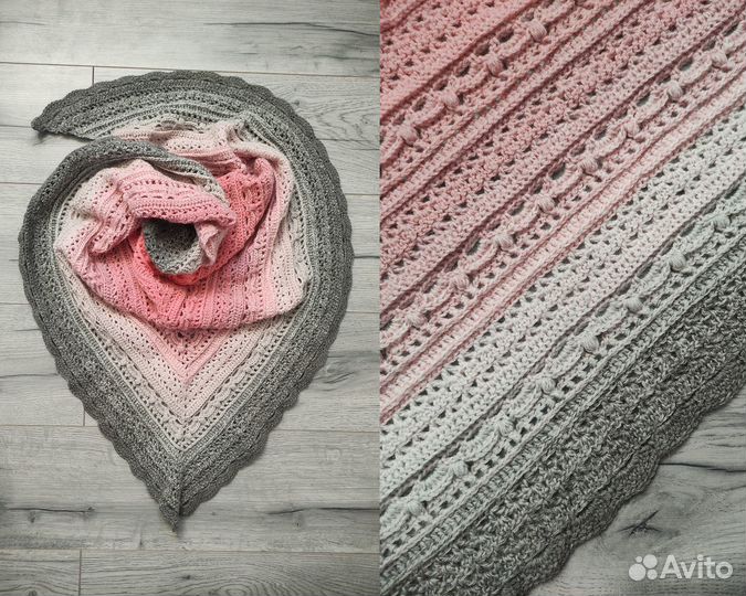 Теплые шали ручной работы