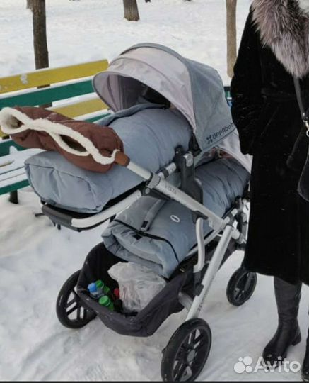 Коляска для двойни uppababy vista с допами 2020г