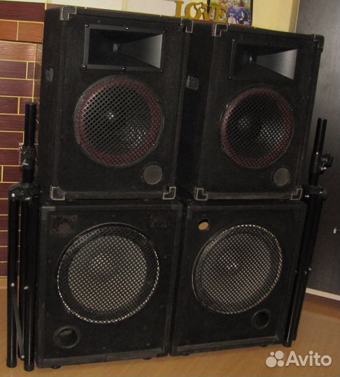 Колонки Pro 2000W Bravy 2шт C-Mark 2шт Штативы 2шт