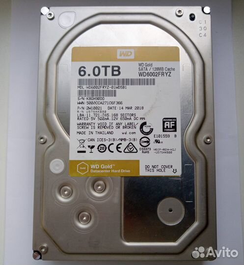 Жесткий диск WD6002fryz 6 Tb