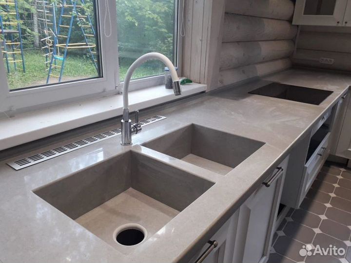 Столешница искусственный камень акрил p-9417